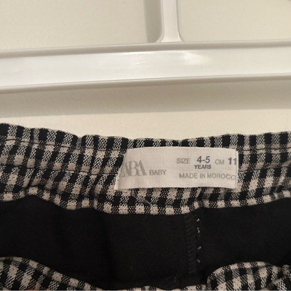 ZARA Baby Black and White Shepherd Checkered Trousers 4-5 Years Old - Picture 2 of 5